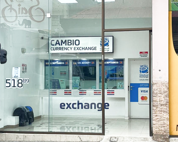 The foreign currency exchange office of Global Exchange located in the Central Market of San José (Costa Rica) The foreign currency exchange office of Global Exchange located in the Central Market of San José (Costa Rica)
