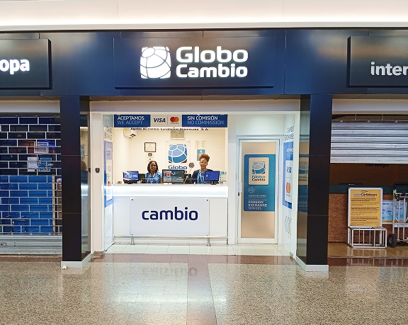 A foreign currency exchange office of Globo Cambio in the Dominican Republic. A foreign currency exchange office of Globo Cambio in the Dominican Republic.