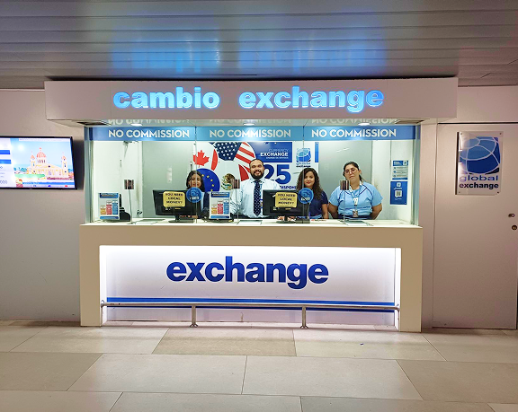 Office for exchanging Foreign currency of Global Exchange located at Augusto César Sandino International Airport, in Nicaragua. Office for exchanging Foreign currency of Global Exchange located at Augusto César Sandino International Airport, in Nicaragua.