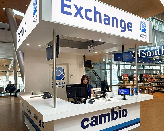 Foreign currency exchange office of Global Exchange located at Billund International Airport (Denmark) Foreign currency exchange office of Global Exchange located at Billund International Airport (Denmark)