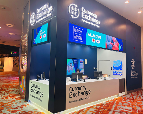 Bureau de change de Global Exchange situé à Kuala Lumpur