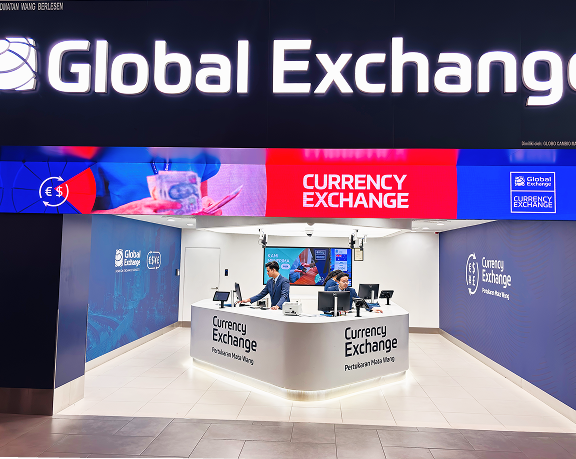 Oficina de cambio de moneda de Global Exchange ubicado en Malasia