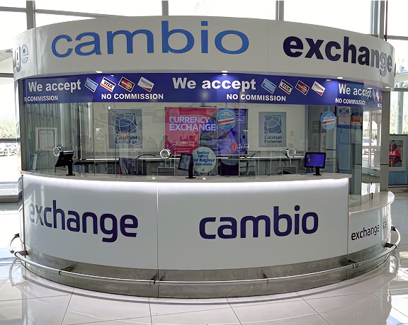Global Exchange foreign currency exchange office located at Norman Manley International Airport, Kingston (Jamaica) Global Exchange foreign currency exchange office located at Norman Manley International Airport, Kingston (Jamaica)