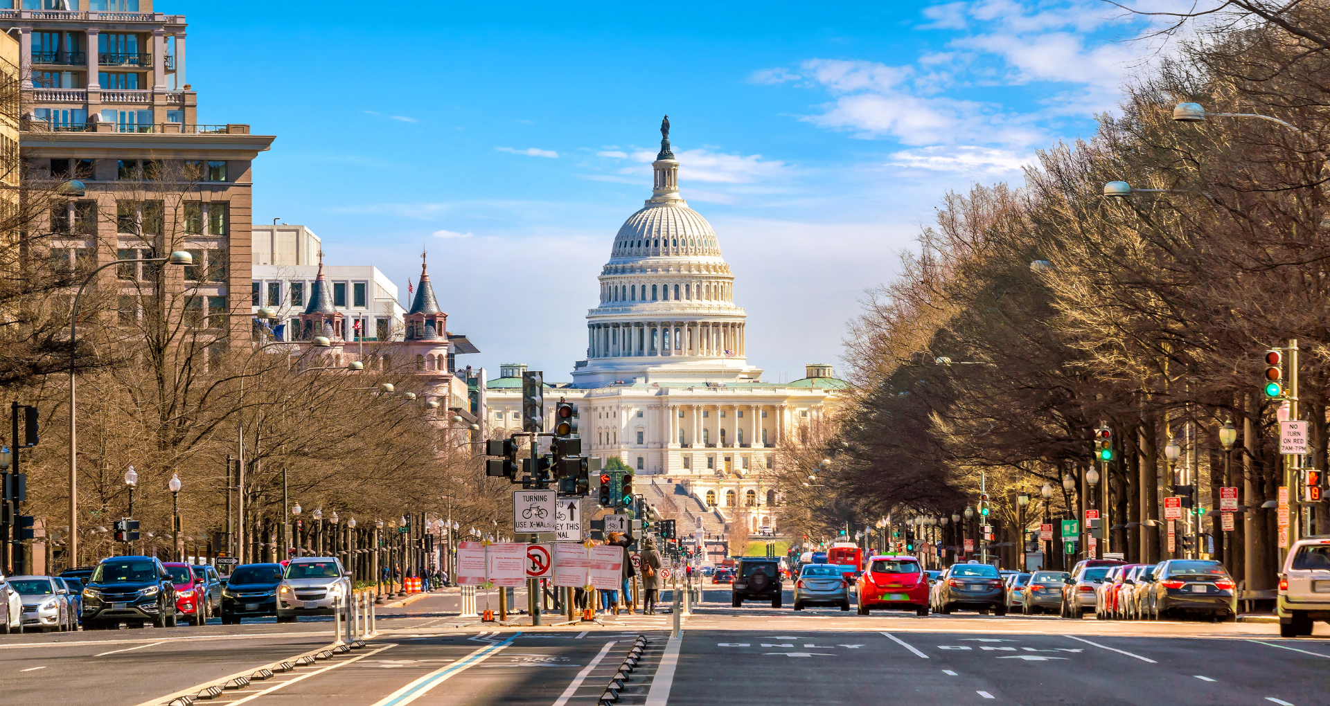 Imagen frontal de la Casa Blanca (Washington)
