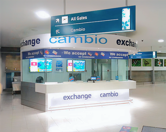 Global Exchange foreign currency exchange office located at Norman Manley International Airport, Kingston (Jamaica) Global Exchange foreign currency exchange office located at Norman Manley International Airport, Kingston (Jamaica)
