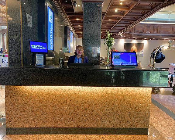 Oficina para cambiar moneda ubicada dentro del Hotel Barceló México Reforma, (antiguo Hotel Krystal Grand)