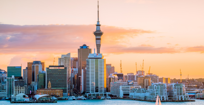 Vista general de Auckland, capital de Nueva Zelanda