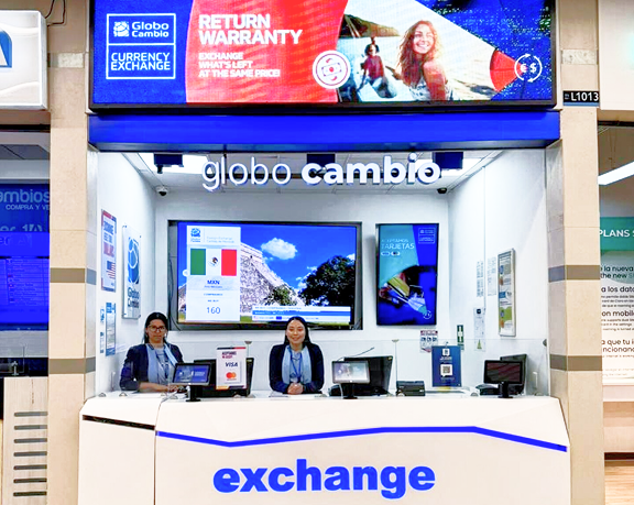 Global Exchange foreign currency exchange office located in Medellín, Colombia.