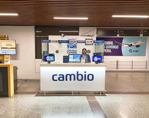 A foreign currency exchange office of Globo Cambio in the Dominican Republic. A foreign currency exchange office of Globo Cambio in the Dominican Republic.