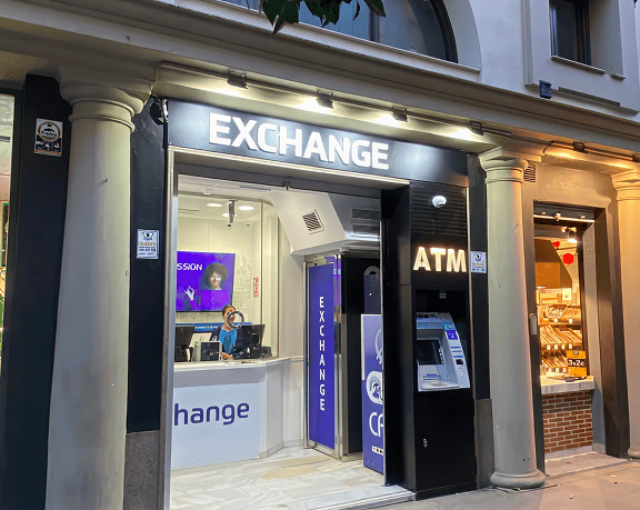 Oficina de cambio de moneda extranjera de Global Exchange en Sevilla