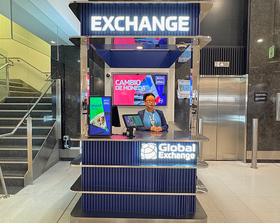Foreign currency exchange office of Global Exchange located at Kingsford Smith International Airport (Sydney, Australia)