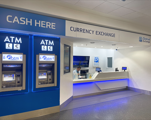 Global Exchange foreign currency exchange office located at London City Airport (United Kingdom)