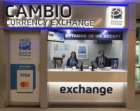 Oficina de cambio de moneda de Globo Cambio ubicada en el Aeropuerto Juan Santamaría-Alajuela, en Alajuela, Costa Rica Oficina de cambio de moneda de Globo Cambio ubicada en el Aeropuerto Juan Santamaría-Alajuela, en Alajuela, Costa Rica