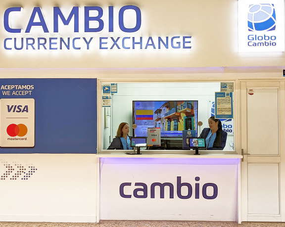 Global Exchange foreign currency exchange office located in Medellín, Colombia.