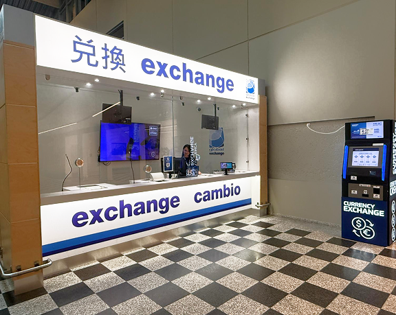 Foreign currency exchange office of Global Exchange located at Billund International Airport (Denmark) Foreign currency exchange office of Global Exchange located at Billund International Airport (Denmark)