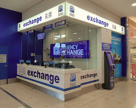 Global Exchange foreign currency exchange office located at Kingsford Smith International Airport (Sydney, Australia)