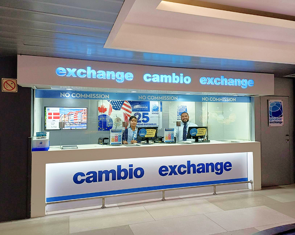 Office for exchanging Foreign currency of Global Exchange located at Augusto César Sandino International Airport, in Nicaragua. Office for exchanging Foreign currency of Global Exchange located at Augusto César Sandino International Airport, in Nicaragua.