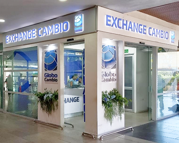 Foreign currency exchange office of Global Exchange located in A.I. Cartagena de Indias, Colombia