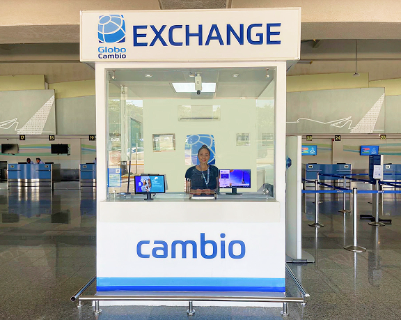 Una oficina de cambio de moneda extranjera de Globo Cambio en la República Dominicana