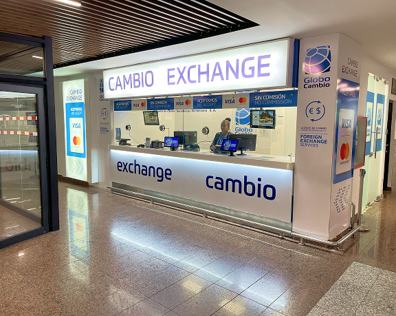 A foreign currency exchange office of Globo Cambio in the Dominican Republic. A foreign currency exchange office of Globo Cambio in the Dominican Republic.