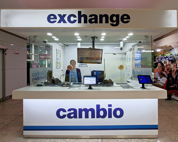 Foreign currency exchange office of Global Exchange located in A.I. Cartagena de Indias, Colombia