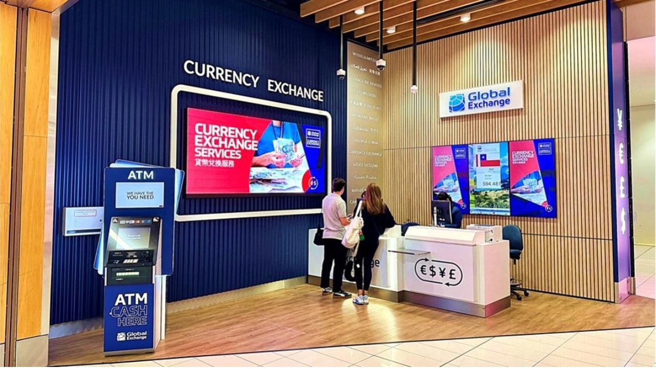 Imagen de una de las oficinas de Global Exchange en el Aeropuerto Internacional de Auckland (Nueva Zelanda).