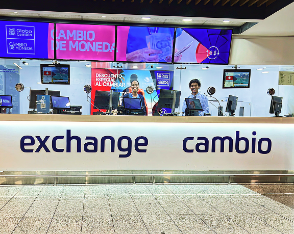 A foreign currency exchange office of Globo Cambio in the Dominican Republic. A foreign currency exchange office of Globo Cambio in the Dominican Republic.