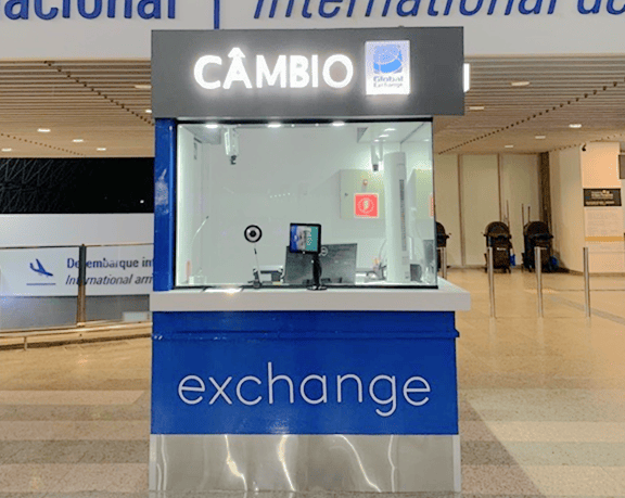 Office for exchanging Foreign currency of Global Exchange located at the international airport of Fortaleza (Brazil)