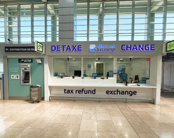 currency exchange office of Global Exchange located at Marseille airport