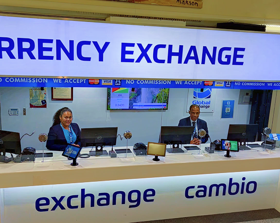 Global Exchange foreign currency exchange office located at Piarco Airport (Trinidad and Tobago)