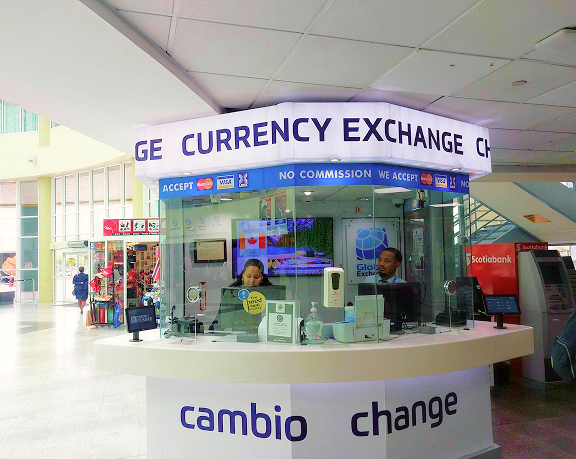 Global Exchange foreign currency exchange office located at Piarco Airport (Trinidad and Tobago)