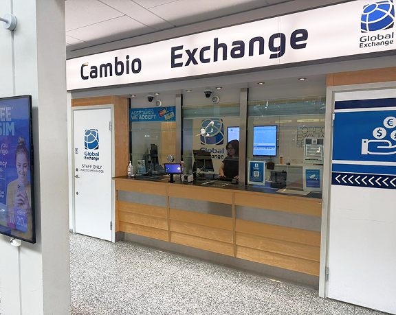 Foreign currency exchange office of Global Exchange located at Billund International Airport (Denmark) Foreign currency exchange office of Global Exchange located at Billund International Airport (Denmark)