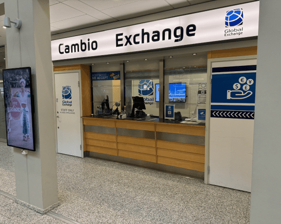 Foreign Currency Exchange Office Of Global Exchange Located At Billund 